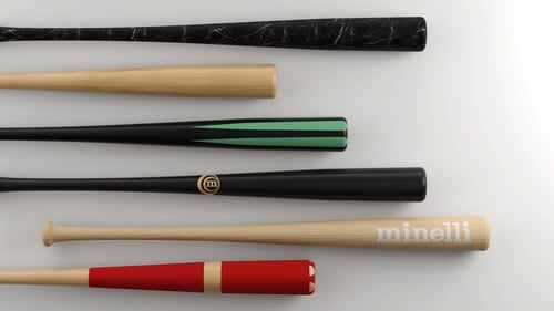 Wooden baseball bats