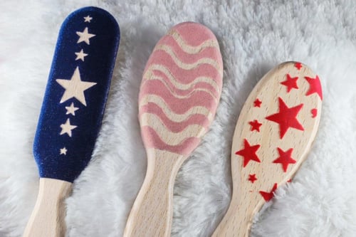 wooden hairbrushes