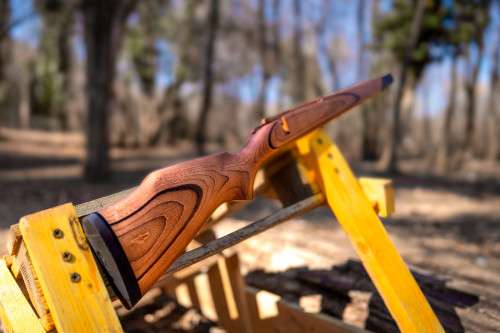 wooden rifle stock