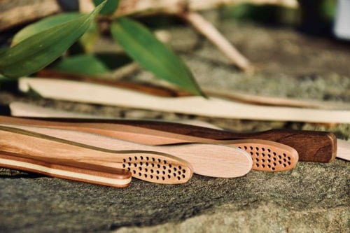 wooden toothbrushes