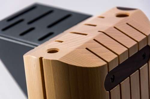 custom wood knife block