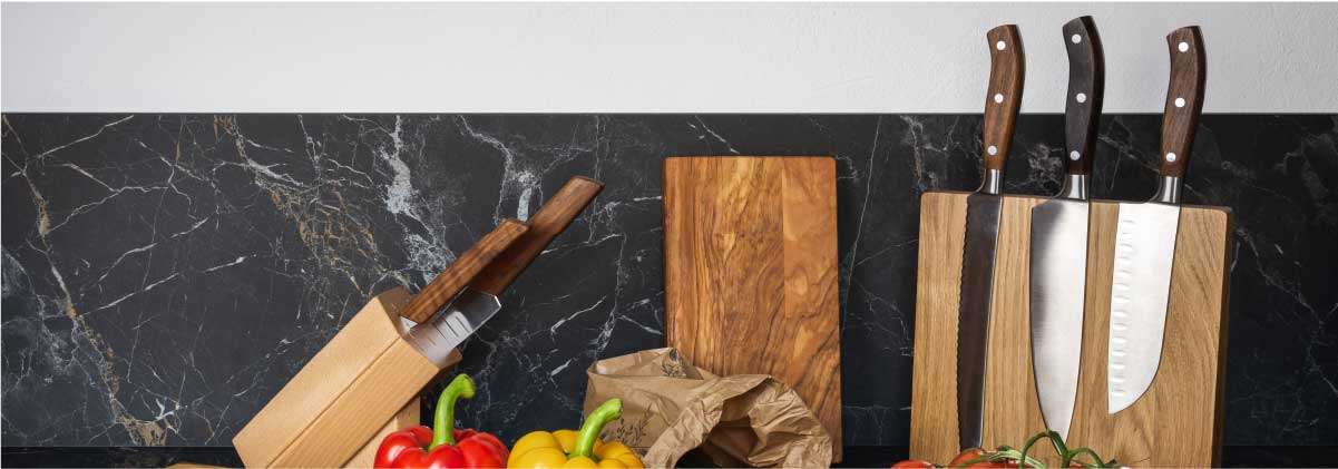 wooden handle kitchen knives