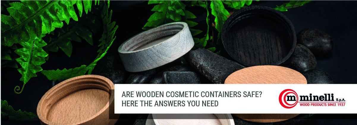 wooden cosmetic containers