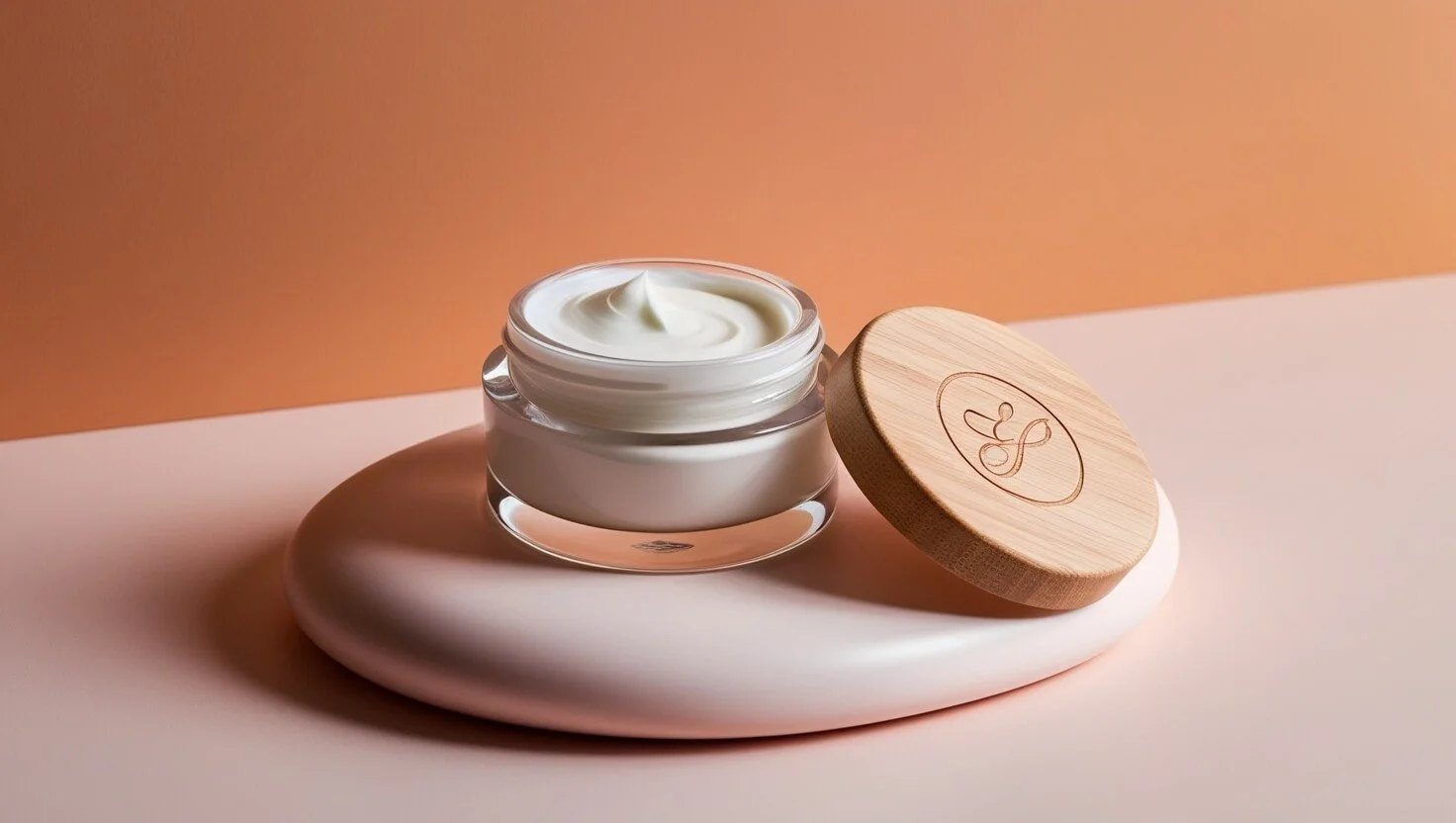 wood packaging skincare product