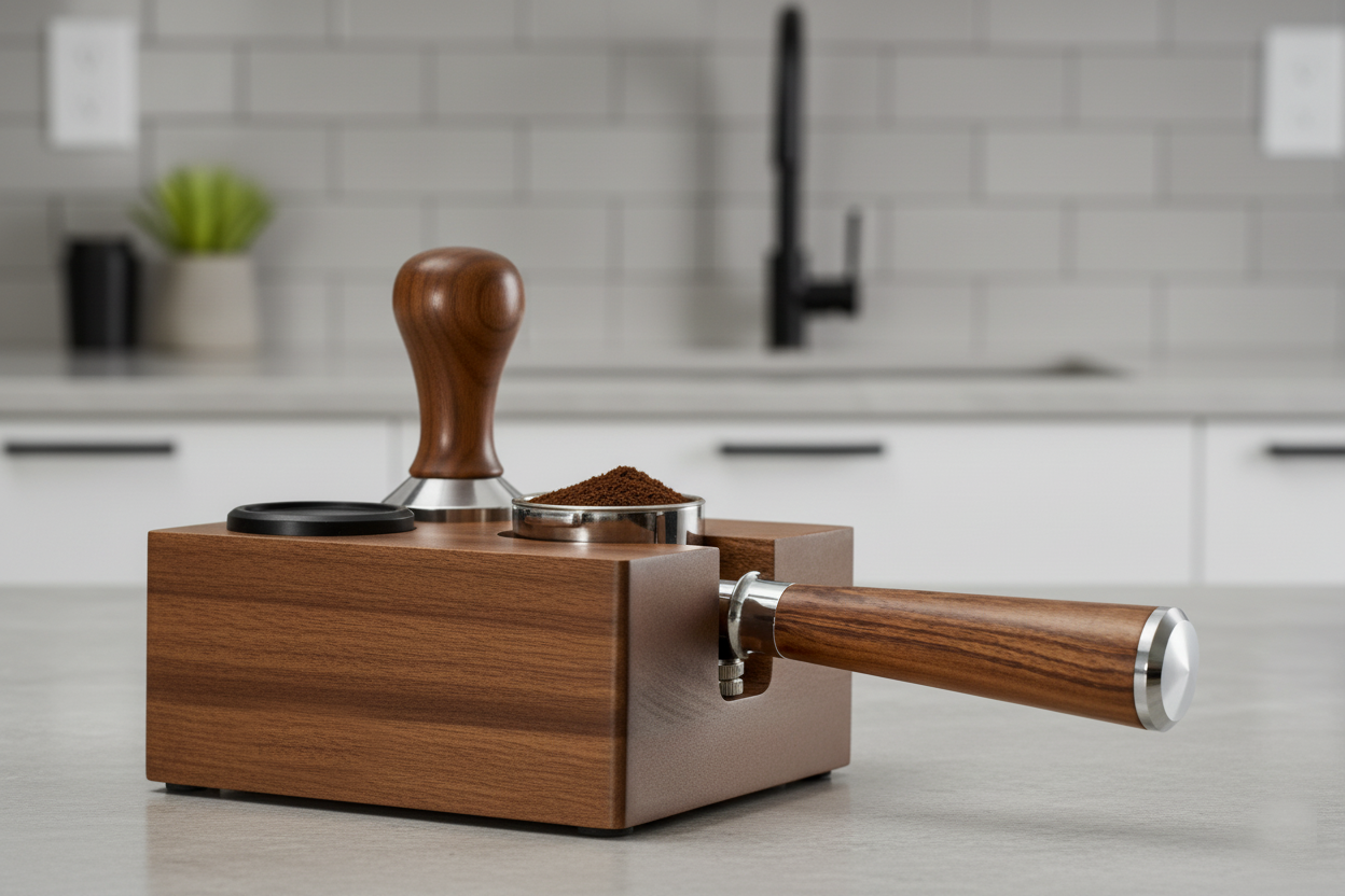 wooden tamper holder